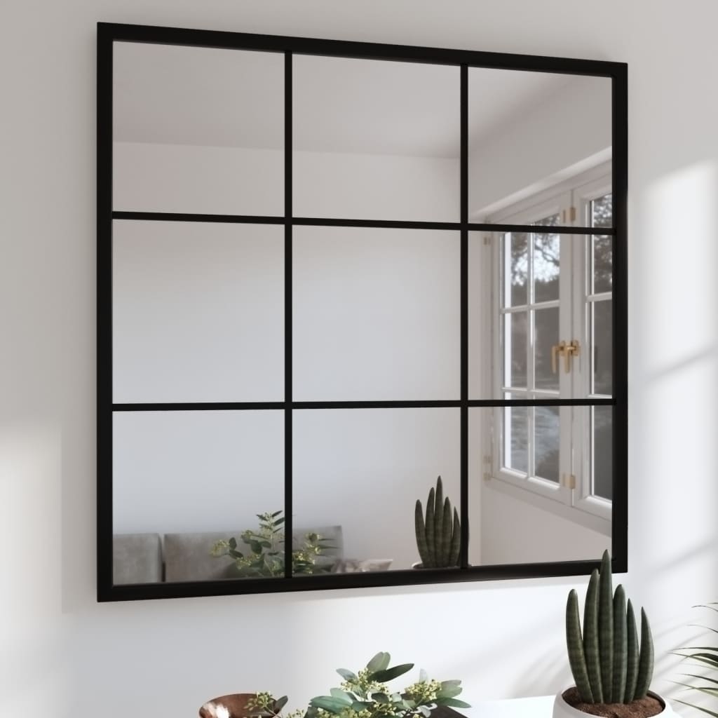 vidaXL Window Mirror Wall Mirror Decorative Hall Mirror for Bathroom Metal-10