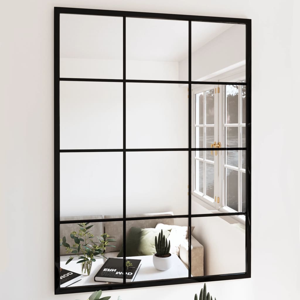 vidaXL Window Mirror Wall Mirror Decorative Hall Mirror for Bathroom Metal-5