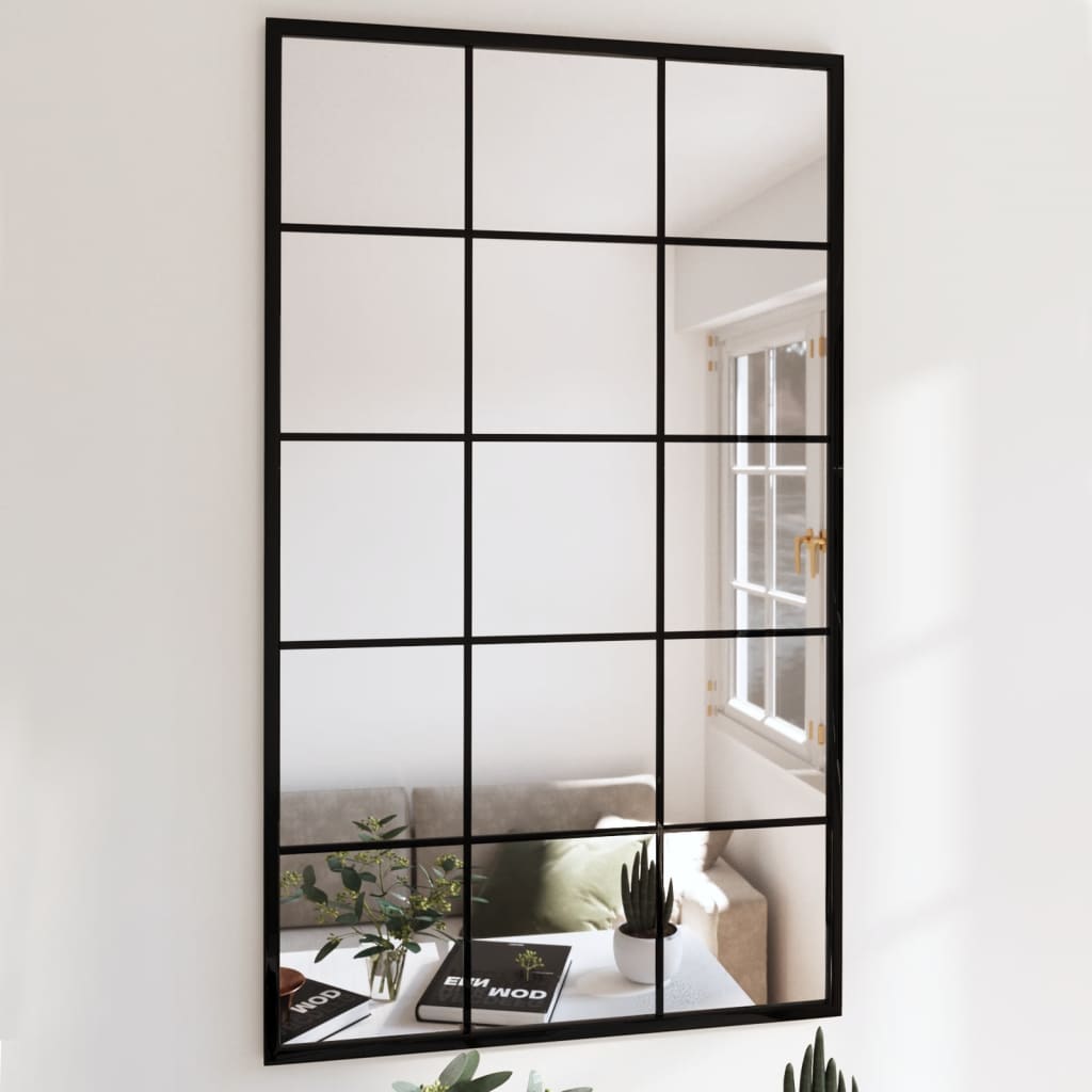 vidaXL Window Mirror Wall Mirror Decorative Hall Mirror for Bathroom Metal-25