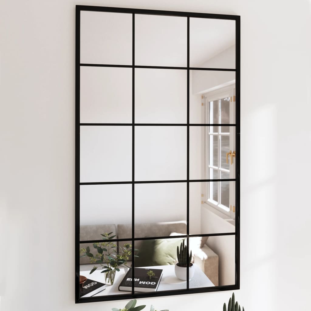 vidaXL Window Mirror Wall Mirror Decorative Hall Mirror for Bathroom Metal-26
