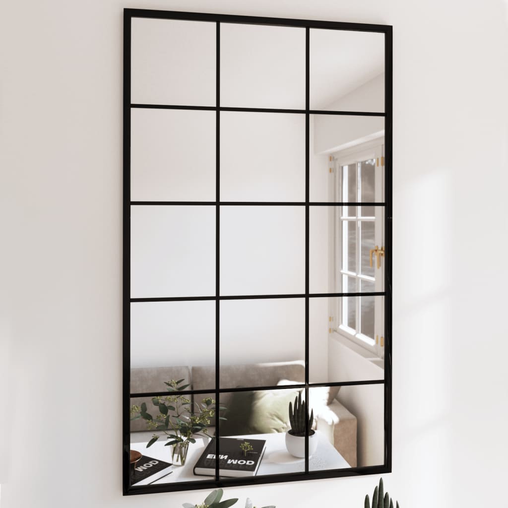 vidaXL Window Mirror Wall Mirror Decorative Hall Mirror for Bathroom Metal-22