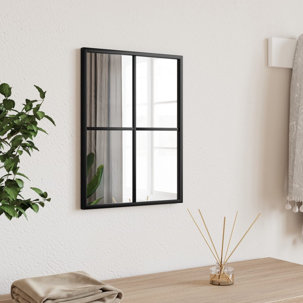vidaXL Window Mirror Wall Mirror Decorative Hall Mirror for Bathroom Metal-14