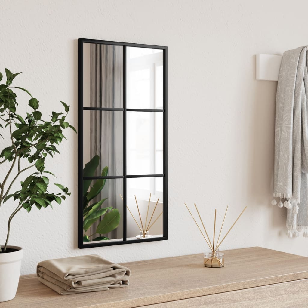 vidaXL Window Mirror Wall Mirror Decorative Hall Mirror for Bathroom Metal-11