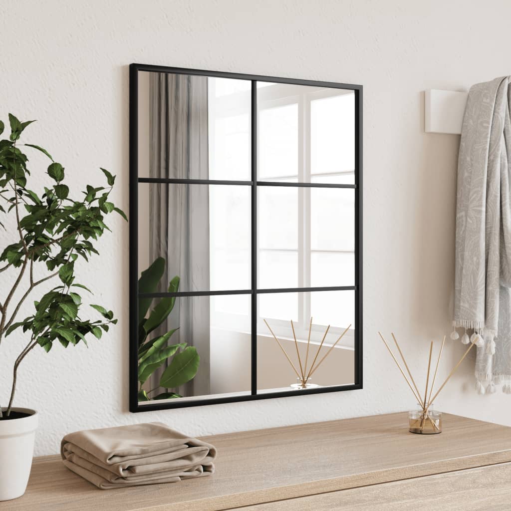 vidaXL Window Mirror Wall Mirror Decorative Hall Mirror for Bathroom Metal-18