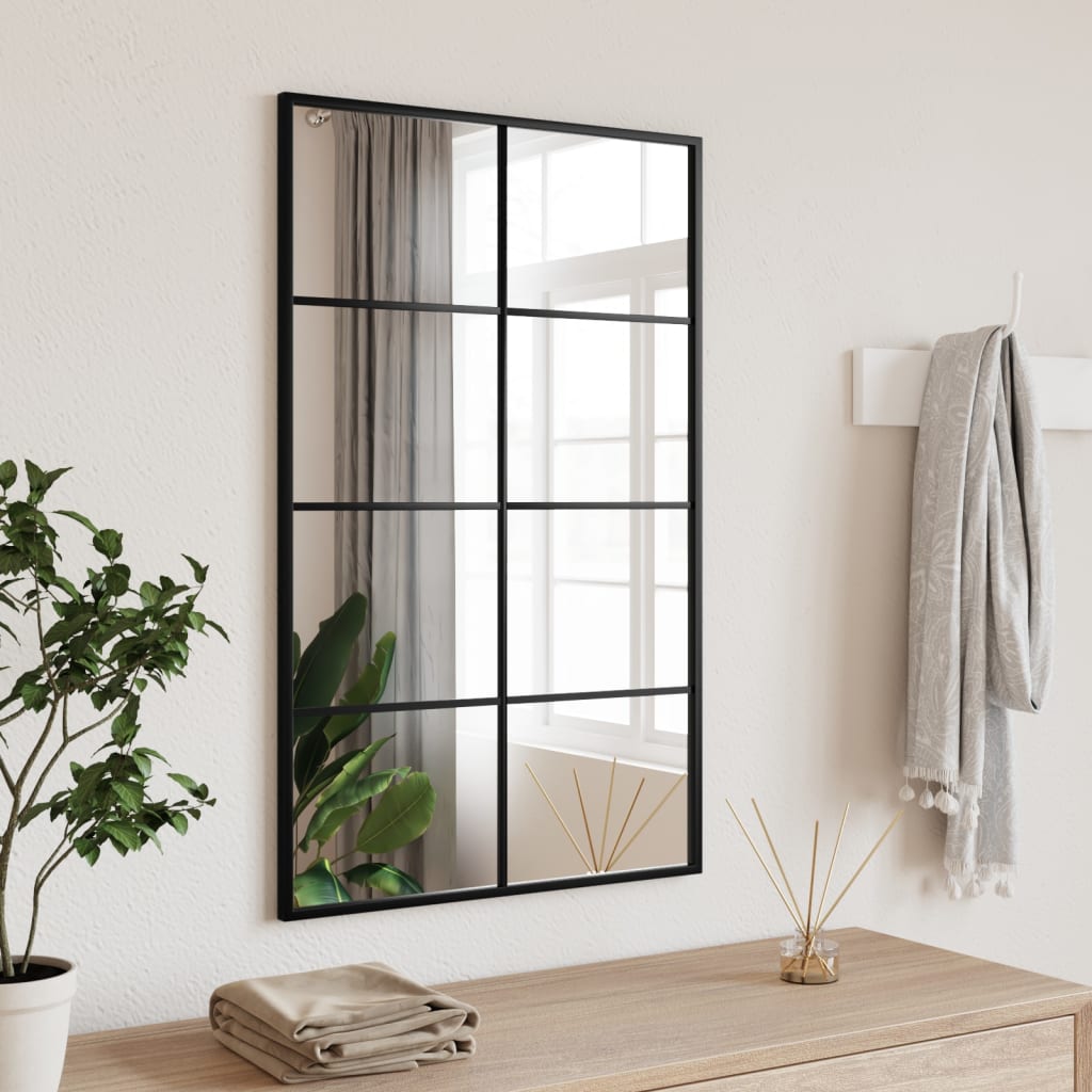 vidaXL Window Mirror Wall Mirror Decorative Hall Mirror for Bathroom Metal-13