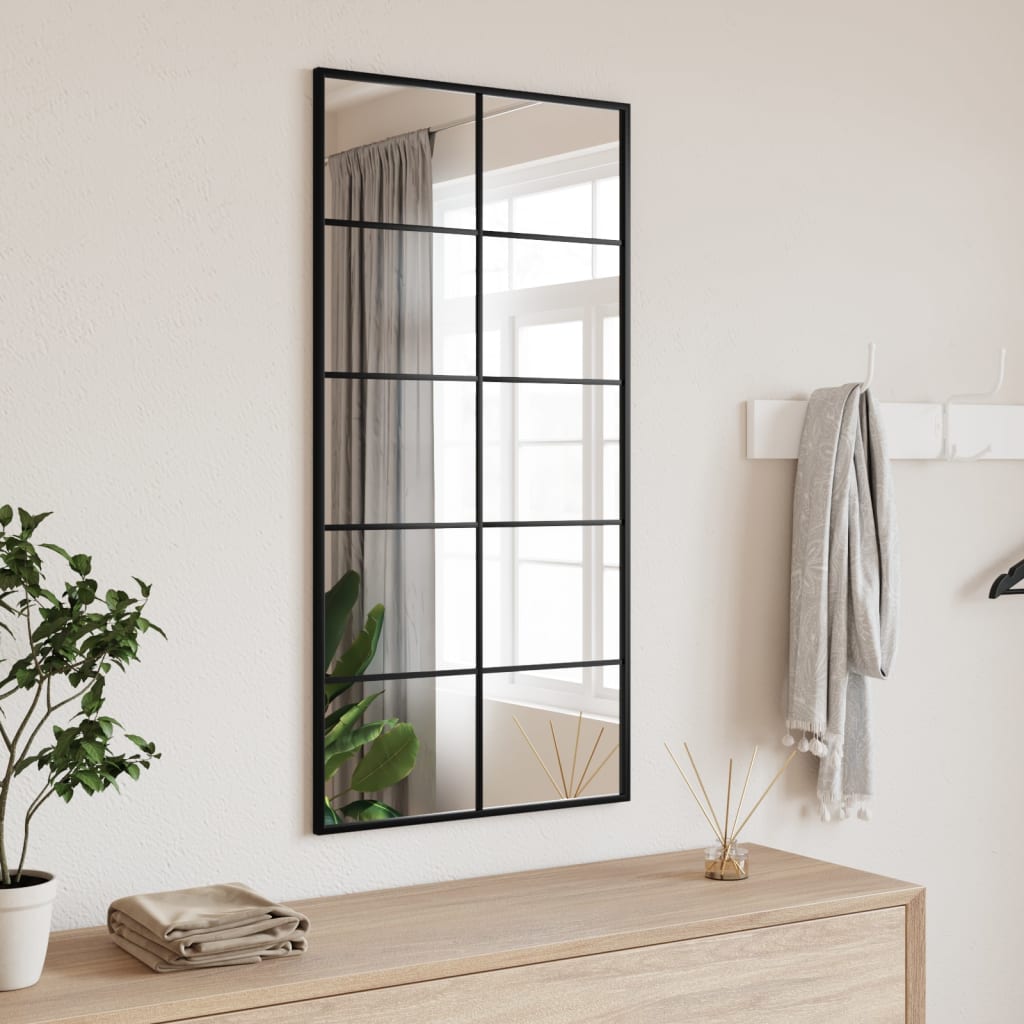 vidaXL Window Mirror Wall Mirror Decorative Hall Mirror for Bathroom Metal-16